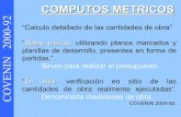 COMPUTOS METRICOS COVENIN 2000