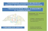 REDUCCION DEL TAMAÑO Y TAMIZADO