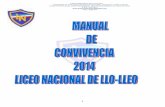 Manual de Convivencia 2014 Liceo Nacional de Llo-Lleo