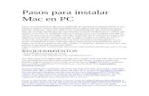Pasos Para Instalar Mac en PC
