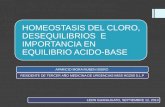 Homeostasis Del Cloro, Sus Desequilibrios Importancia Acido