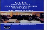 Guía para realizar investigaciones Sociales – Raúl Rojas Soriano