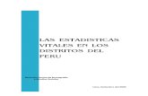 Las estadísticas vitales en los distritos del Peru