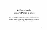 A Prueba de Error Poka y Yoke