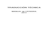 Manual de Cátedra - Traducción Técnica