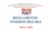 Reglamento Interno 2012-2013 - I.E. Bandera del Perú - Pisco