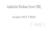 Instalacion Windows Server 2008 Servidor DHCP y WINS