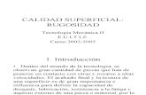 Manual de Calidad Superficial - Rugosidad