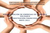 Enfoques Administrativos en Las Empresas de Economia Solidaria
