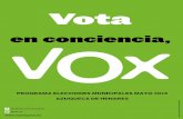 Programa elecciones municipales mayo 2015 VOX Azuqueca