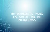 Metodologia de solucion de problemas