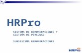 HRPro - Algunas Características del Sistema