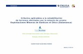 Criterios aplicables a la rehabilitación de terrenos afectados por la minería de uranio: Explotaciones Mineras de Saelices el Chico (Salamanca), por Javier Ruiz