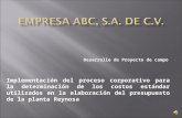 Proyecto de Desarrollo de Campo - Empresa ABC SA DE CV