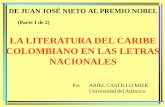 La literatura del Caribe colombiano en las letras nacionales (de Juan José Nieto al premio Nobel)_Parte 1 de 2