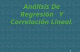 Análisis de regresión y correlación lineal
