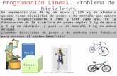 Programación lineal. bicicletas