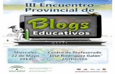 PROGRAMA III ENCUENTRO PROVINICIAL DE BLOGS EDUCATIVOS