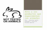 Alto a los productos testeados con animales