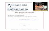 Paulo Freire - Pedagogía de la autonomía.