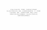Calculos Por Capacidad Electrica de Corriente y Por Caida de Tension en Las Instalaciones Electrica Interiores