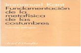 Fundamentación de La Metafísica de Las Costumbres, Kant
