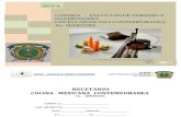 Recetario Cocina Mexicana Contemporanea 2014