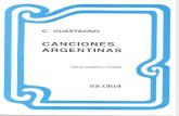 Guastavino - 4 Canciones Argentinas - Ricordi - Canto y Piano