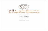 Actas XII Congreso Nac de Estud Arqueología - Tuc 2011