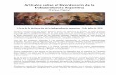 Artículos Sobre La Declaracion de La Independencia Argentina