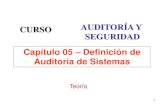 Definicion de Auditoria de Sistemas Informaticos
