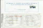 FORMULARIO BÁSICO PARA LA CONSTRUCCION