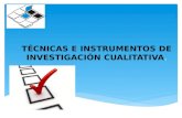 Tecnicas e Instrumentos de Inv Cualitativa
