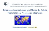 Regionalismo y Procesos de Integracion