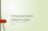 Intoxicaciones Industriales Toxicología  2