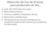 Producción de gas de síntesis para amoniaco