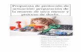 Propuesta de Protocolo de Actuacion Preparacion de La Muerte de Una Menor y Proceso de Duelo.