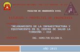 Mejoramiento de La Infraestructura y Equipamiento en El Centro de Salud La Tinguiña Ica (1)
