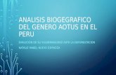 Analisis Biogegrafico Del Genero Aotus en El Peru