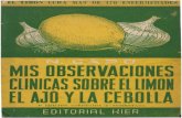 Mis Observaciones Clinicas Sobre Ellimon El Ajo y la cebolla