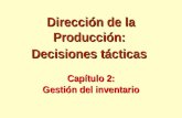 Dirección de la Producción: Decisiones tácticas Capítulo 2: Gestión del inventario.
