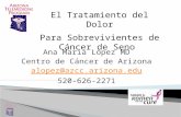 Ana Maria López MD Centro de Cáncer de Arizona alopez@azcc.arizona.edu 520-626-2271 El Tratamiento del Dolor Para Sobrevivientes de Cáncer de Seno.