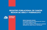 REGISTRO POBLACIONAL DE CANCER REGION DE ARICA Y PARINACOTA Marta Saavedra García Encargada Registro Poblacional de Cáncer Unidad de Epidemiología Dpto.
