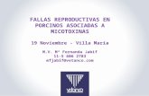 FALLAS REPRODUCTIVAS EN PORCINOS ASOCIADAS A MICOTOXINAS 19 Noviembre - Villa María M.V. Mª Fernanda Jabif 11-5 606 2783 mfjabif@vetanco.com.