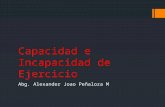 Capacidad e Incapacidad de Ejercicio Abg. Alexander Joao Peñaloza M.