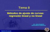 Ajuste de curvas Métodos de ajuste de curvas: regresión lineal y no lineal Fco. Javier Burguillo Universidad de Salamanca Tema 8.