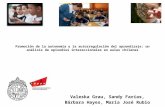 Promoción de la autonomía y la autorregulación del aprendizaje: un análisis de episodios interaccionales en aulas chilenas Valeska Grau, Sandy Farías,