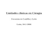 Unidades clínicas en Cirugía Encuesta en Castilla y León León, 10-2-2006.