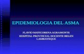 EPIDEMIOLOGIA DEL ASMA FLAVIO MATICORENA AGRAMONTE HOSPITAL PROVINCIAL DOCENTE BELEN LAMBAYEQUE.