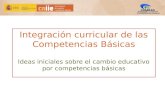 Integración curricular de las Competencias Básicas Ideas iniciales sobre el cambio educativo por competencias básicas.